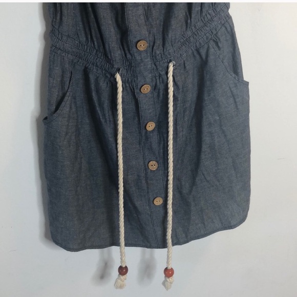 Sleeveless Blue Derek Heart cotton tied dress! - Picture 3 of 7